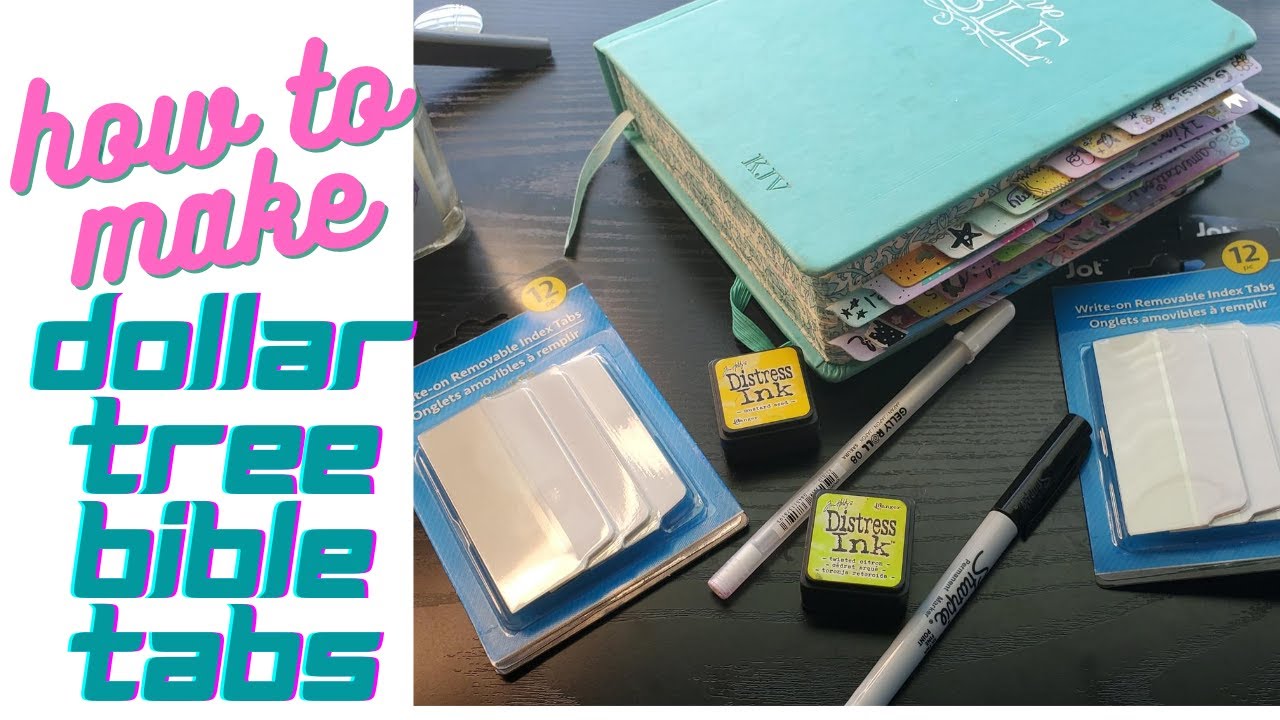 How to tab your Creative Bible w/Dollar Tree supplies