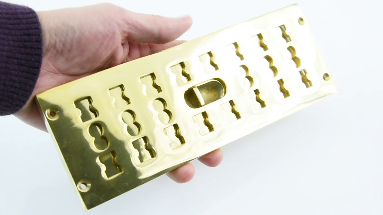 A4642 Brass Hit and Miss Narrow Air Vent - castinstyle.co.uk