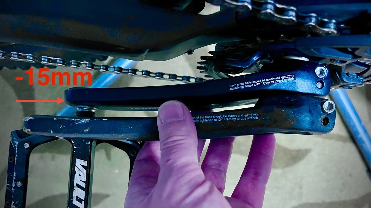 Shimano EP8 ebikeen lyhyemmät kammet