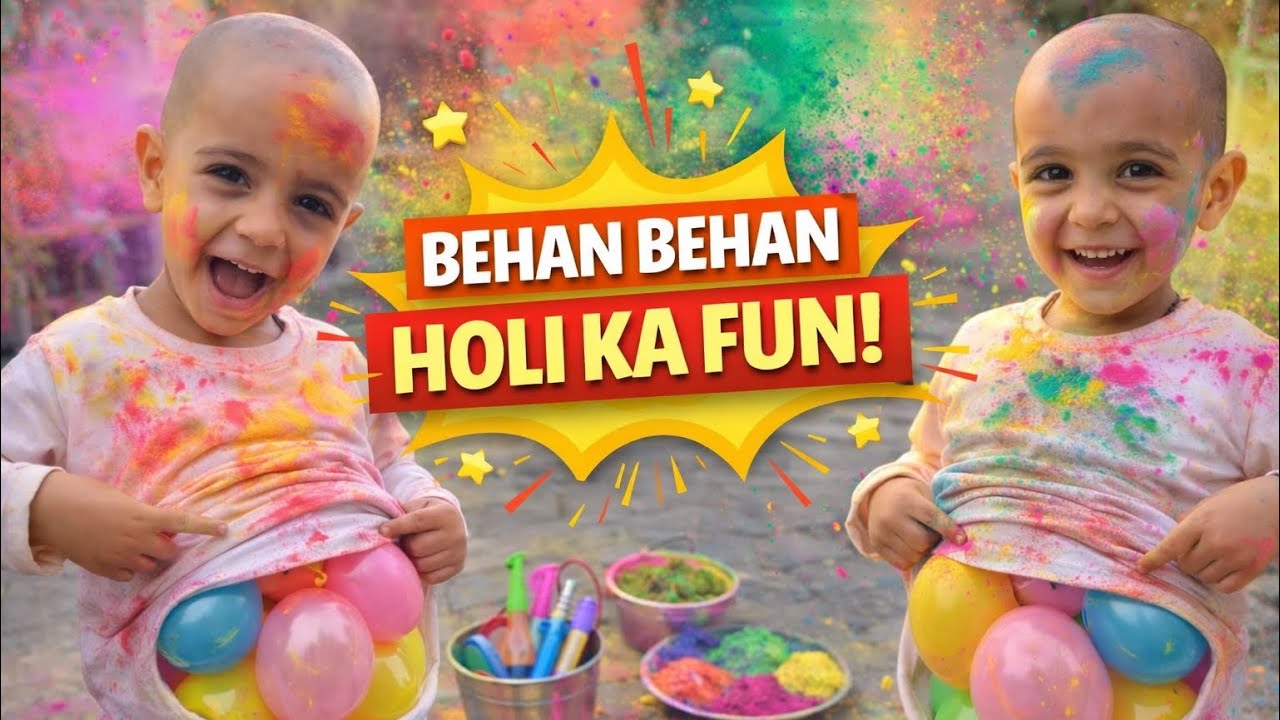 Mana or Mayru ki duniya || Behan Behan Holi Fun 😍 | Pet Mein Balloons Chupa Liye 😂 Holi Prank
