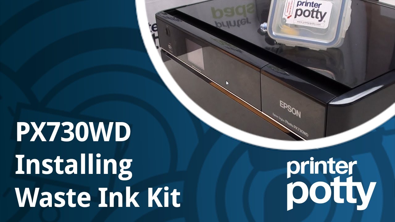 Установка комплекта для отработанных чернил PX730WD (модели Artisan/PX/TX)
