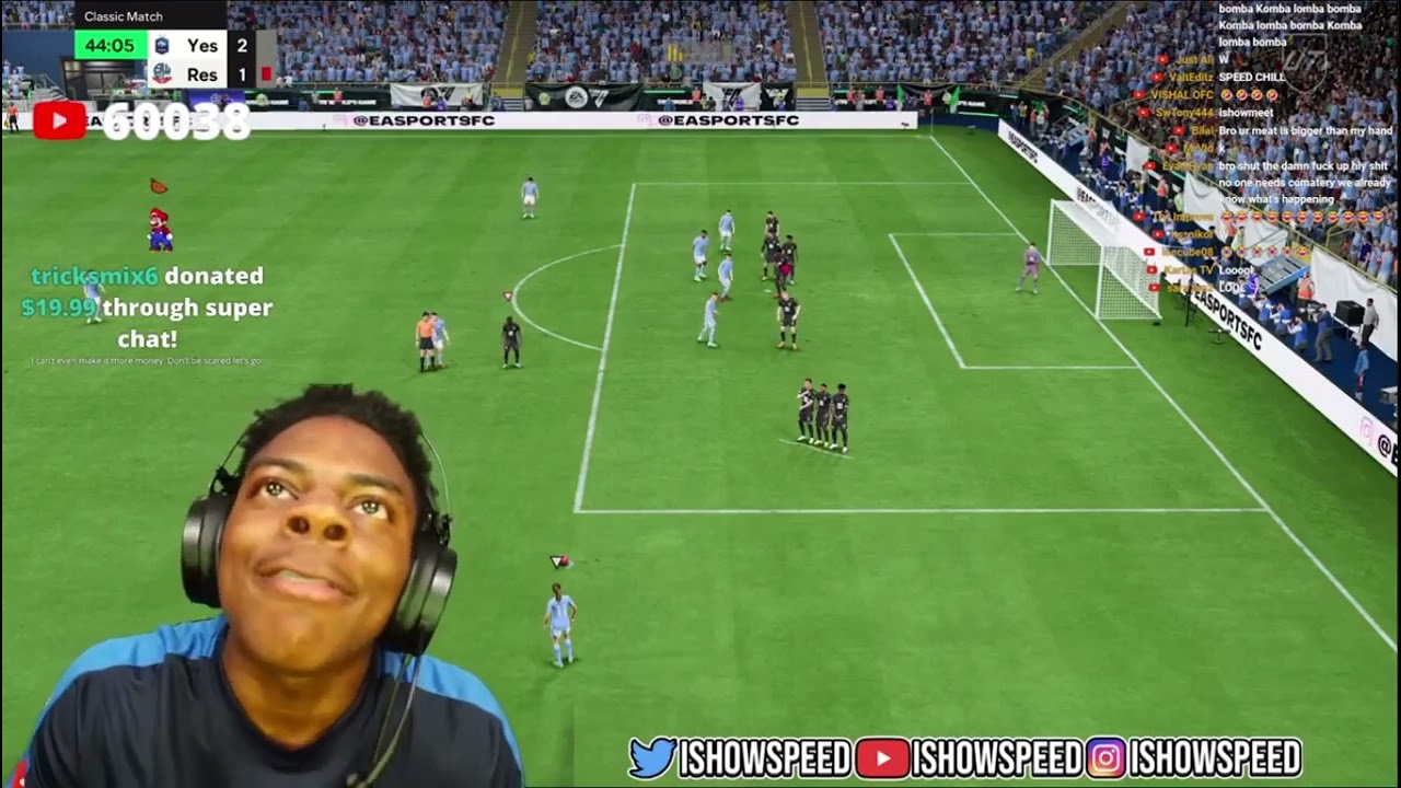 IShowSpeed gets mad after loosing FIFA wager #ishowspeed #speed