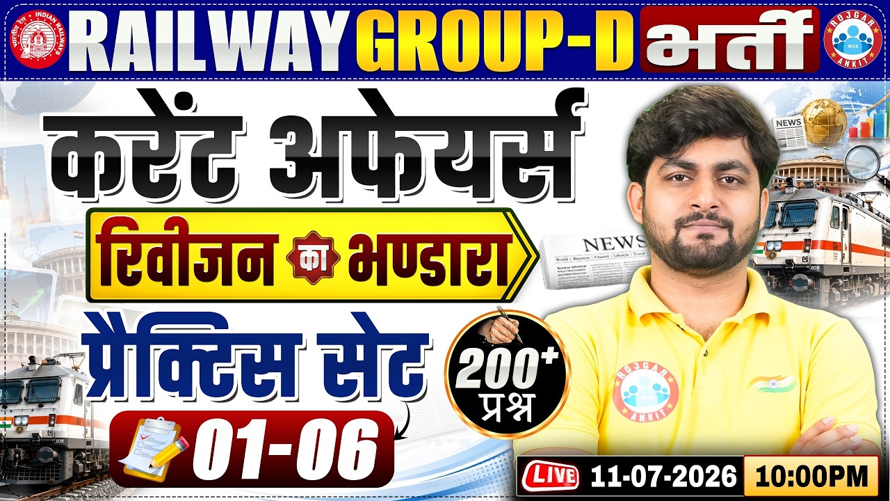 RRB Group D Current Affairs2026 | RRB Group D Current Affairs Revision | Group D Top 200 Questions