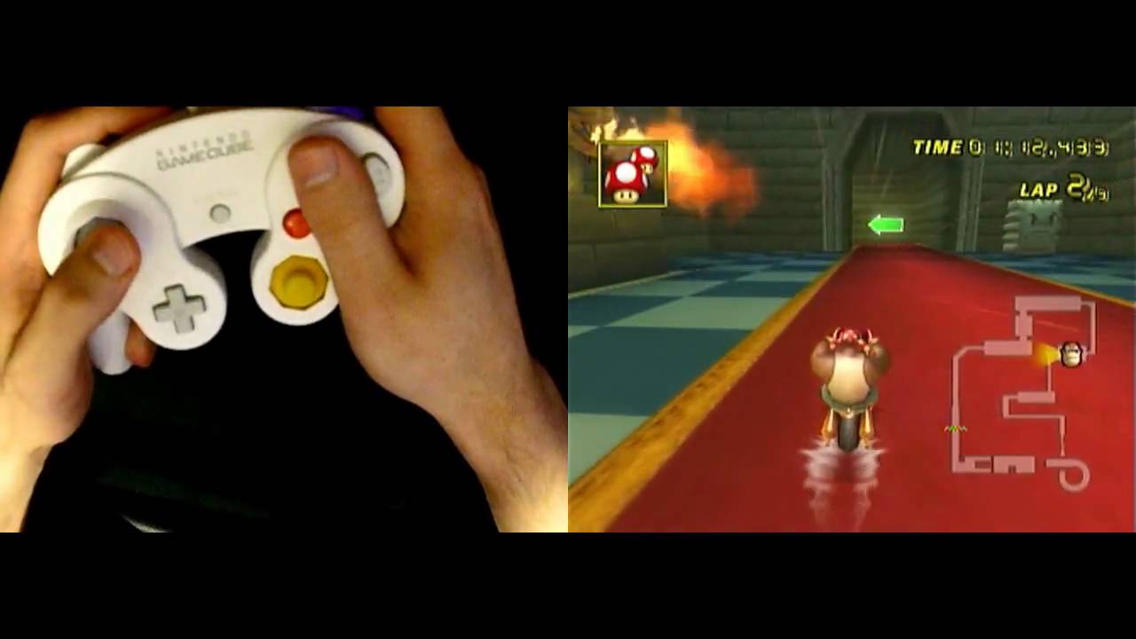 How NMeade plays MKWii - N64 Bowser's Castle - 02:32.522 (Live with Hands)