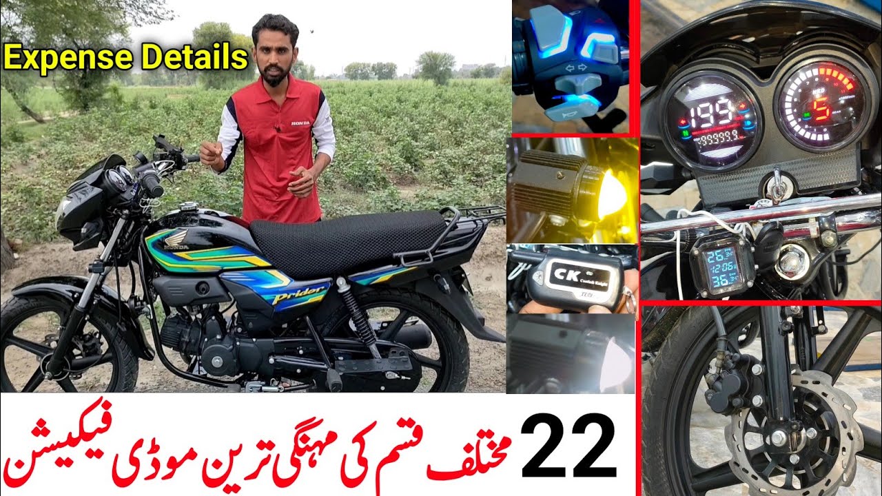 Honda Pridor 22 different modifications on 1 bike || and expense detail