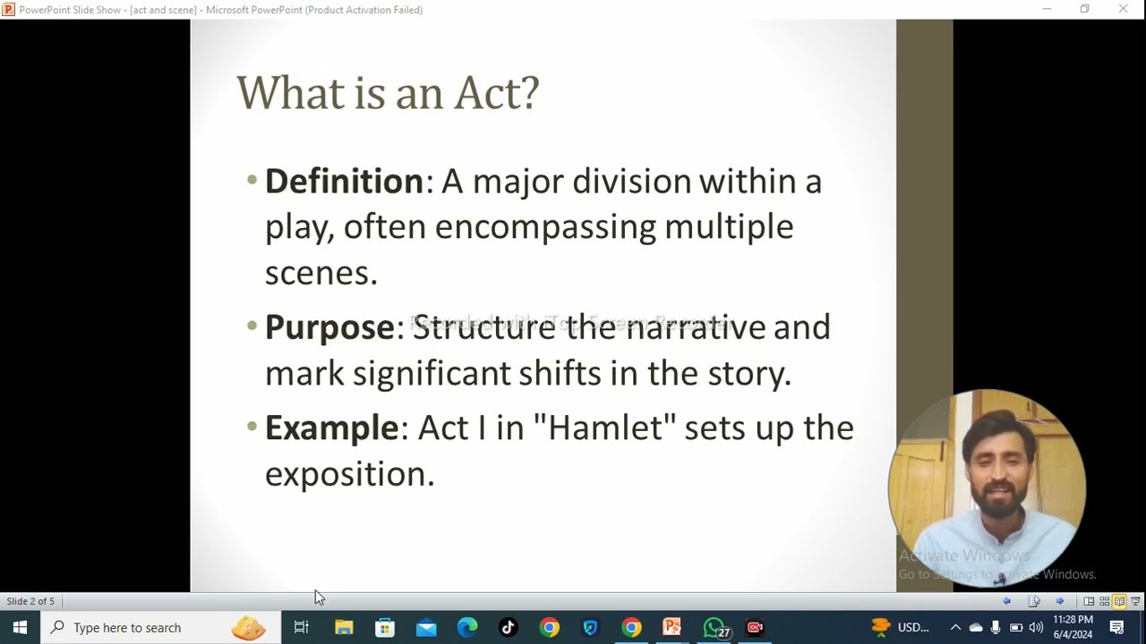 Lec# 50 | Act vs Scene in Drama | Genres of Literature | Tutor Time