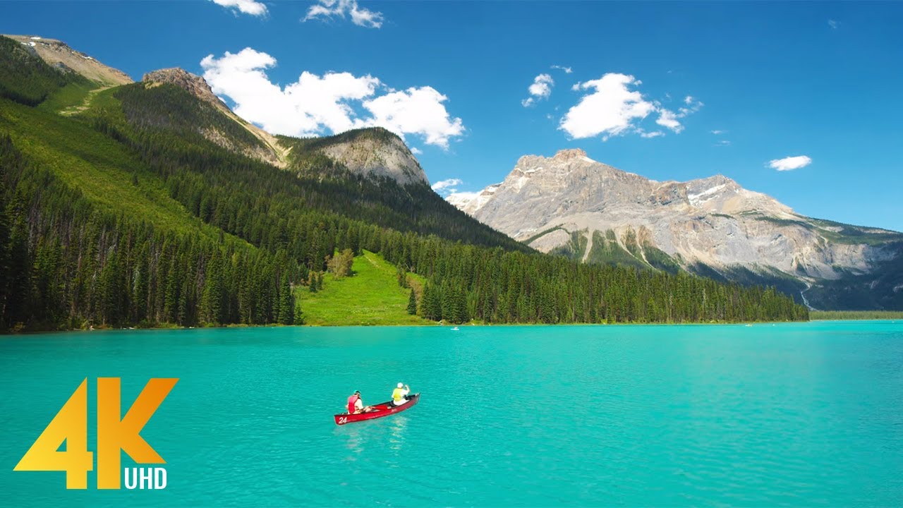 Beauty of Canadian Nature - 4K Relaxation Film - Incredible Mountain Lakes and Peaks - Part #9