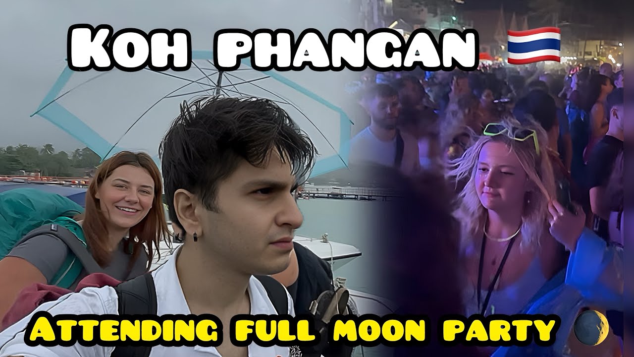 FULL MOON PARTY 📍KO PHA NGAN THAILAND 🇹🇭 | Vlog | How to reach koh phangan | HAAD RIN BEACH | Hostel
