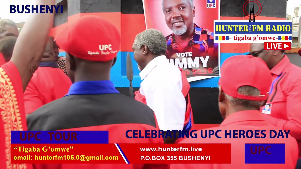 HON JIMMY AKENA UPC PARTY PRESIDENT ARRIVES IN ISHAKA BUSHENYI ON CELEBRATING THE UPC HEROES DAY