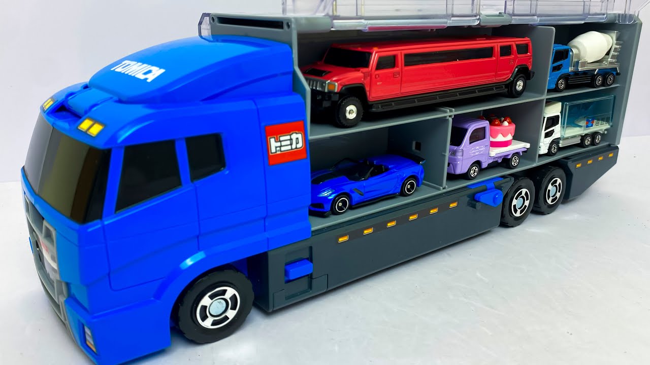 トミカ☆トミカのミニカーを開封しチェックしてコンボイへ収納するぞ☆Tomica Mini Cars☆ Ambulance & Work Vehicles Convoy!