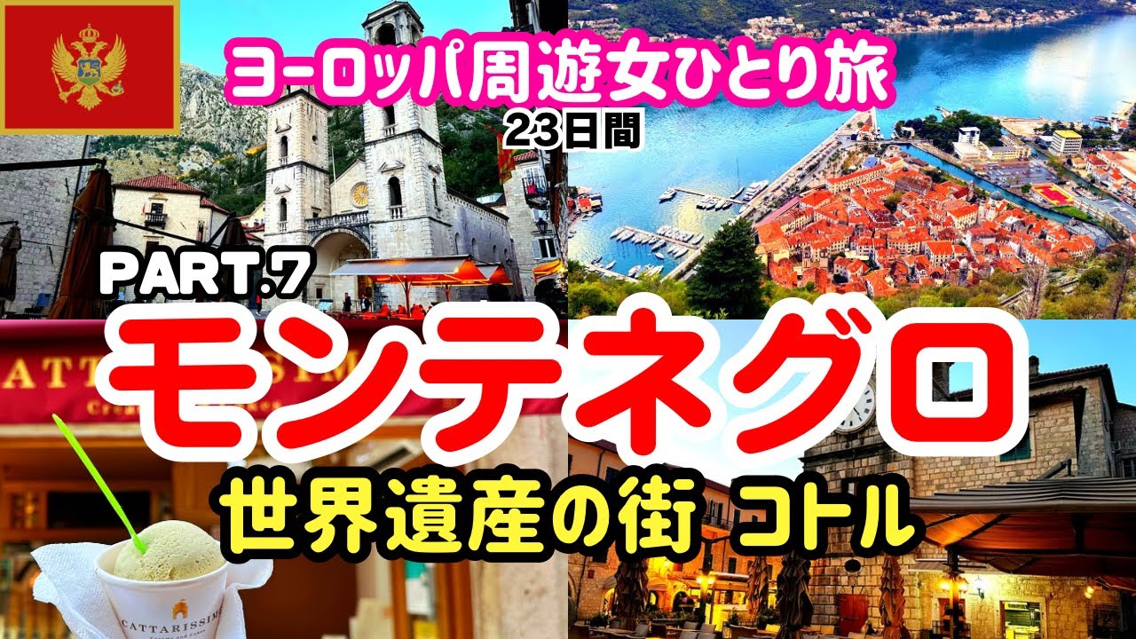 【モンテネグロ コトル 観光】ドブロブニクから2時間🇲🇪世界遺産❤️ハイジの世界/猫/行き方/食べ物/ヨーロッパひとり旅vlog