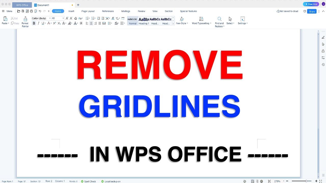 How To Remove Gridlines In WPS Office