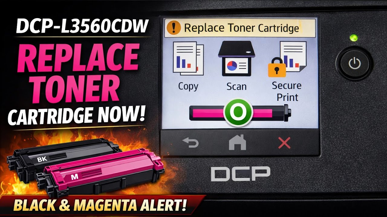 brother printer DCP-L3560 CDW replace toner reset All Error
