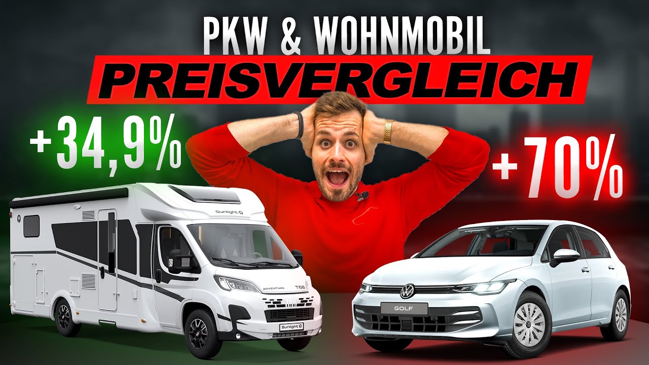 K&ouml;nnen wir uns Wohnmobile bald nichtmehr leisten? Automobil- & Campingbranche im Vergleich