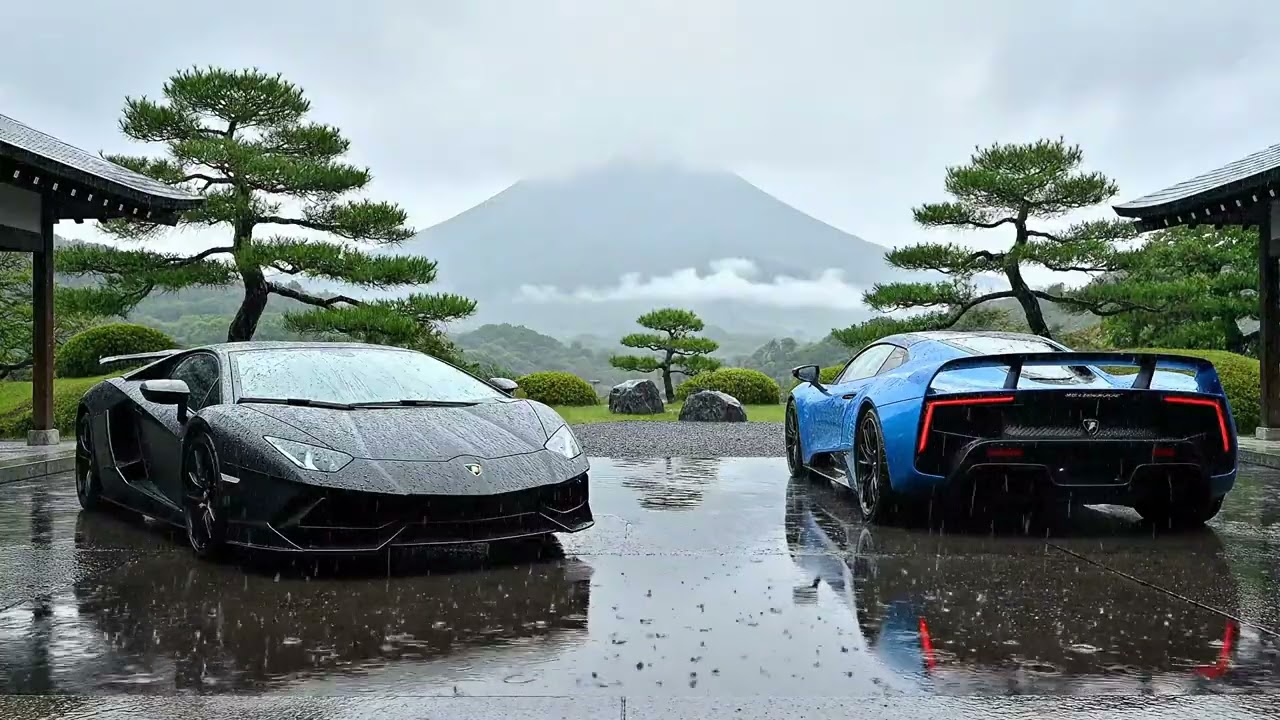 Soothing Rain on a Luxury Supercar | Healing Ambience for Tired Minds