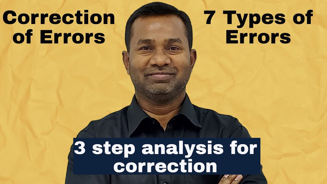 Rectification of Errors | 7 Errors not revealed by Trial Balance | Correction | Commerce Specialist