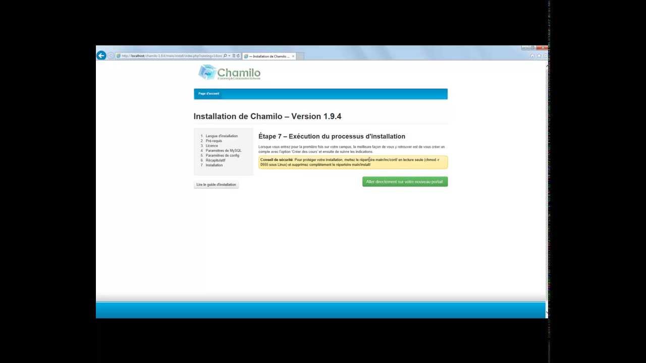 Comment installer le LMS chamilo en local