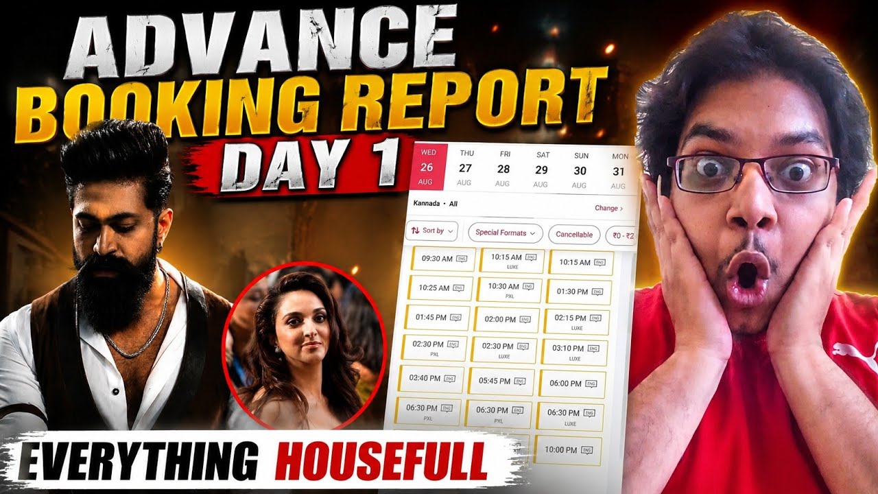 TOXIC ADVANCE BOOKING REPORT DAY 1 | TOXIC DAY 1 COLLECTION BOX OFFICE PREDICTION l KANNADA HINDI 