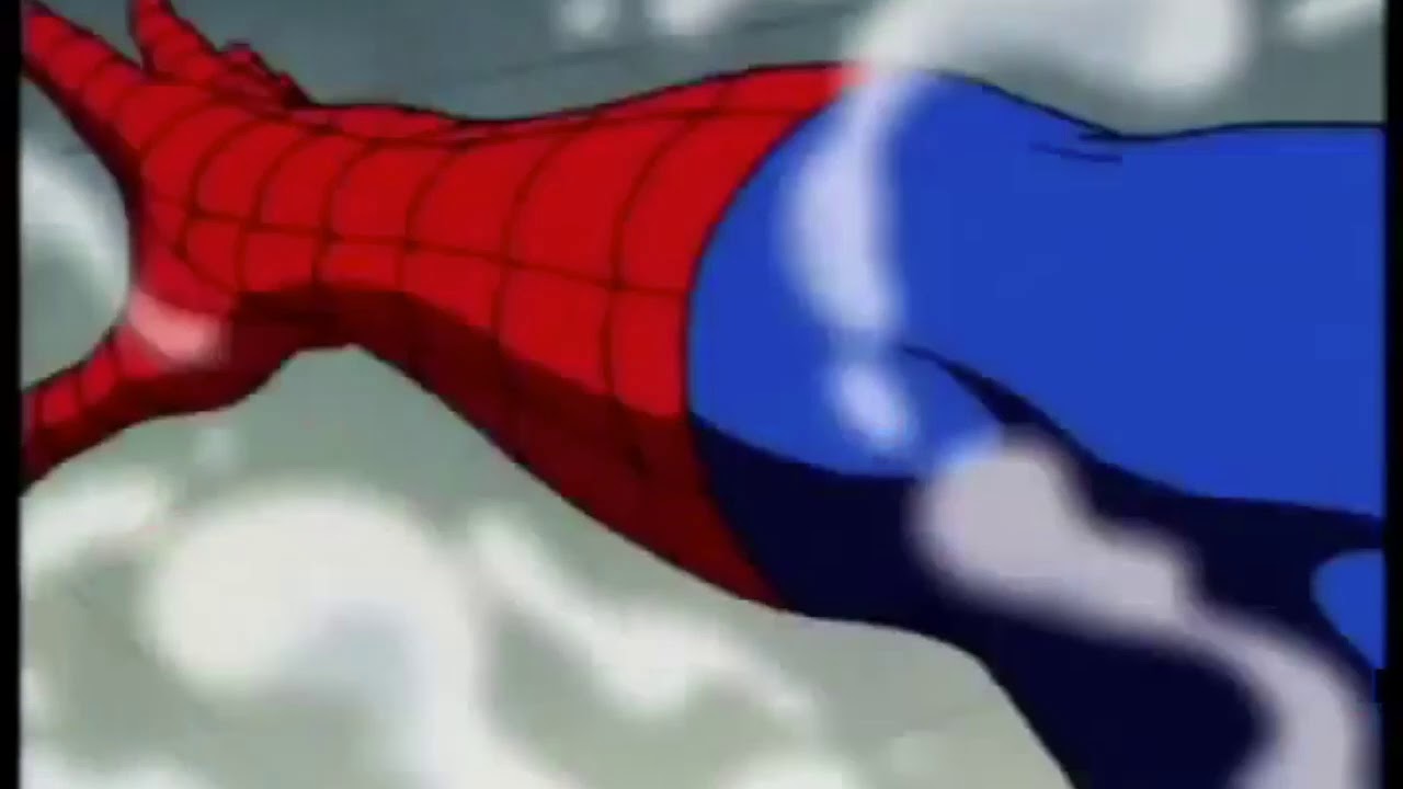 Spiderman Disappearing Nooo Cartoon Meme Template Scene