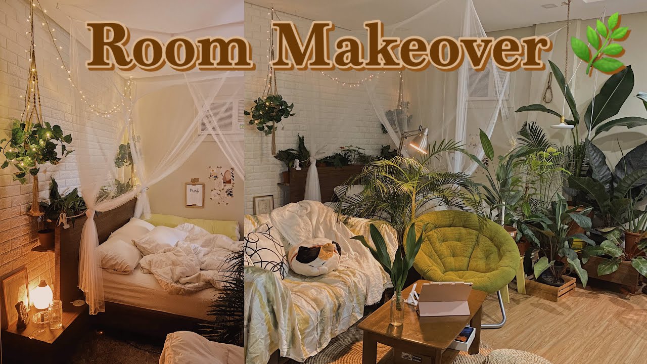 Rearranging my room 🌿| Earthy, Cozy, Neutral, Jungle Aesthetic | Room Makeover Philippines