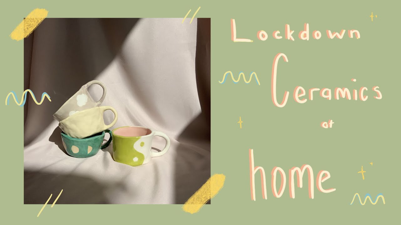 ✨making ceramics at home during lockdown✨ pinch pot mugs, glazing and firing