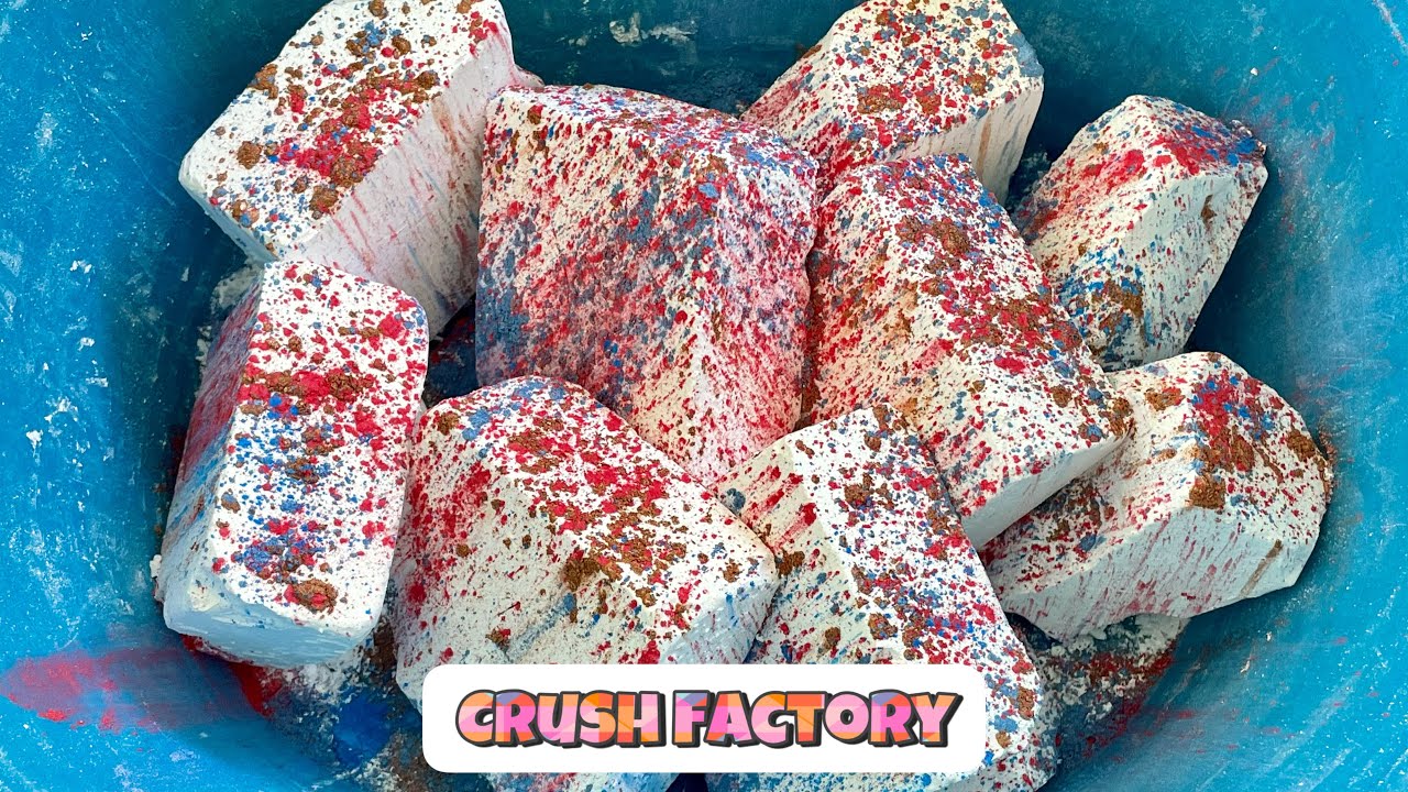 ASMR | 8 Fresh Blocks of Soft Buttery Gym Chalk Sprinkled with Mica Powder! #oddlysatisfying