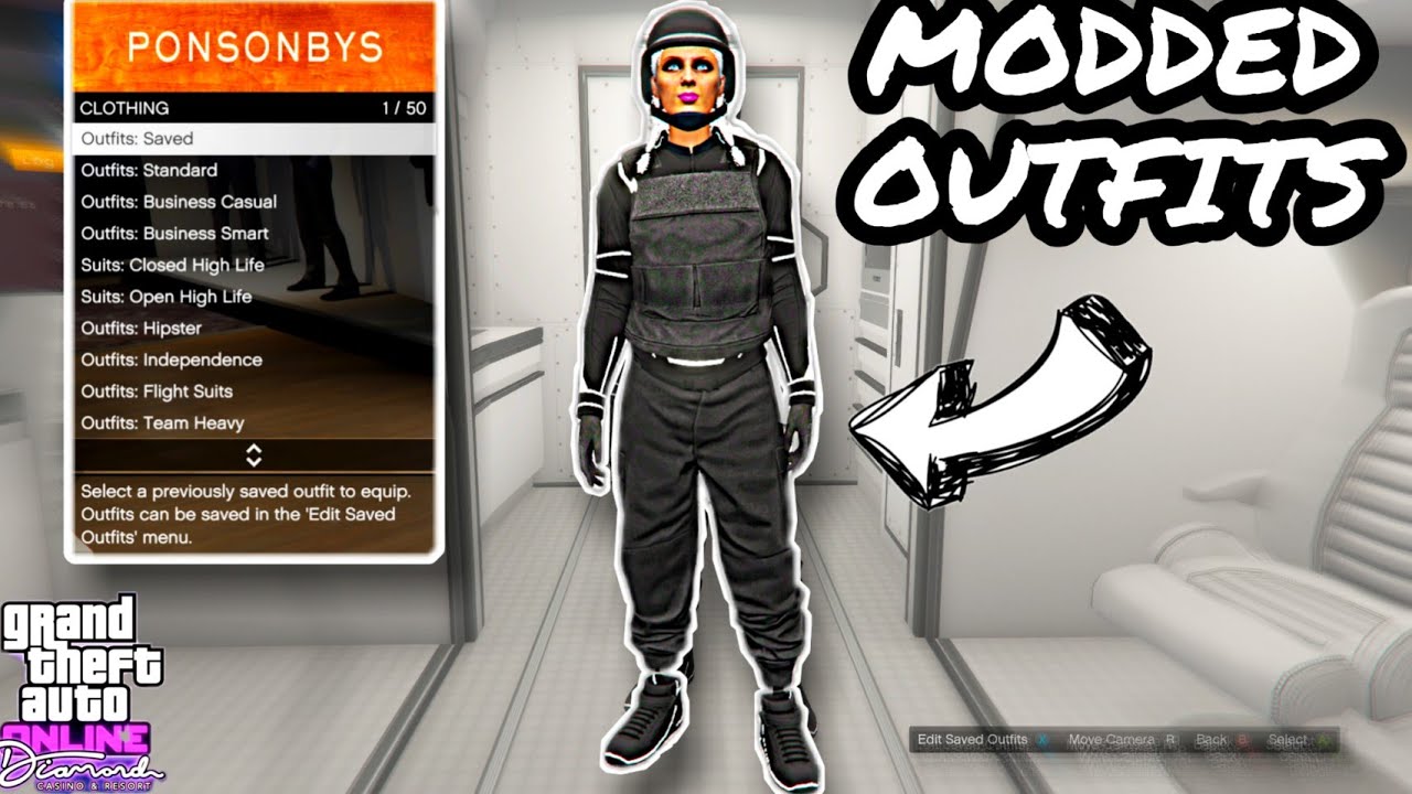 GTA 5 Online How To Get Black Joggers And Tron Shoes Modded Outfit! (GTA Clothing  Glitches 1.50)