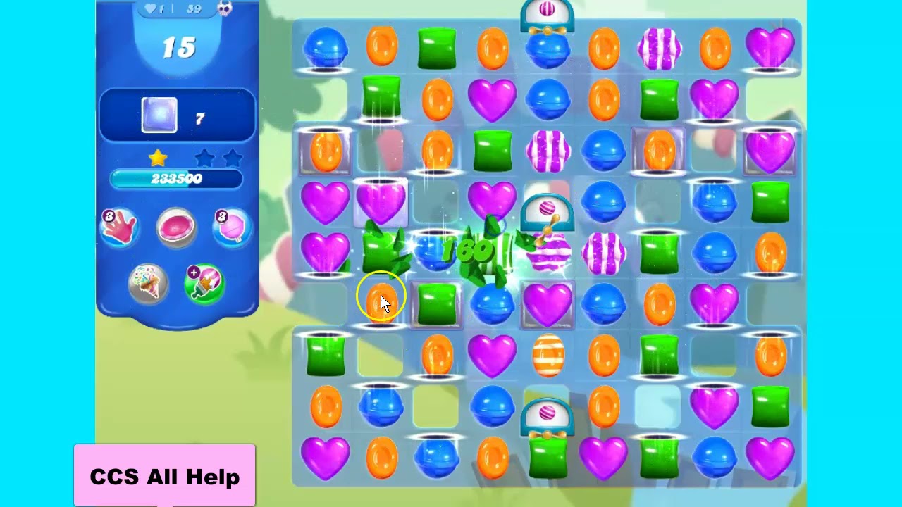 Candy Crush Saga Level 59 New NO BOOSTERS Cookie