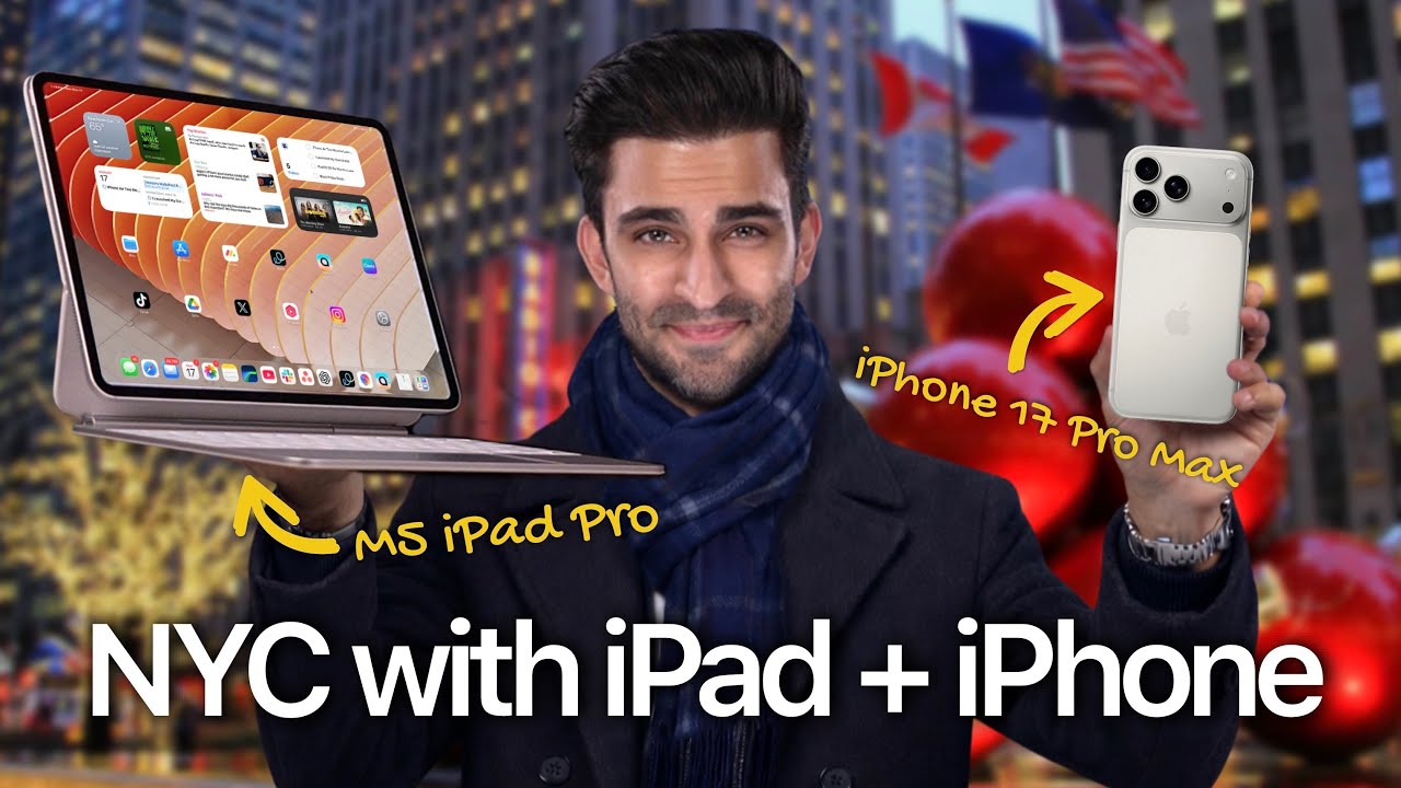 Я поехала в Нью-Йорк только со своим iPad Pro M5 и iPhone 17 Pro Max! 🎄✨
