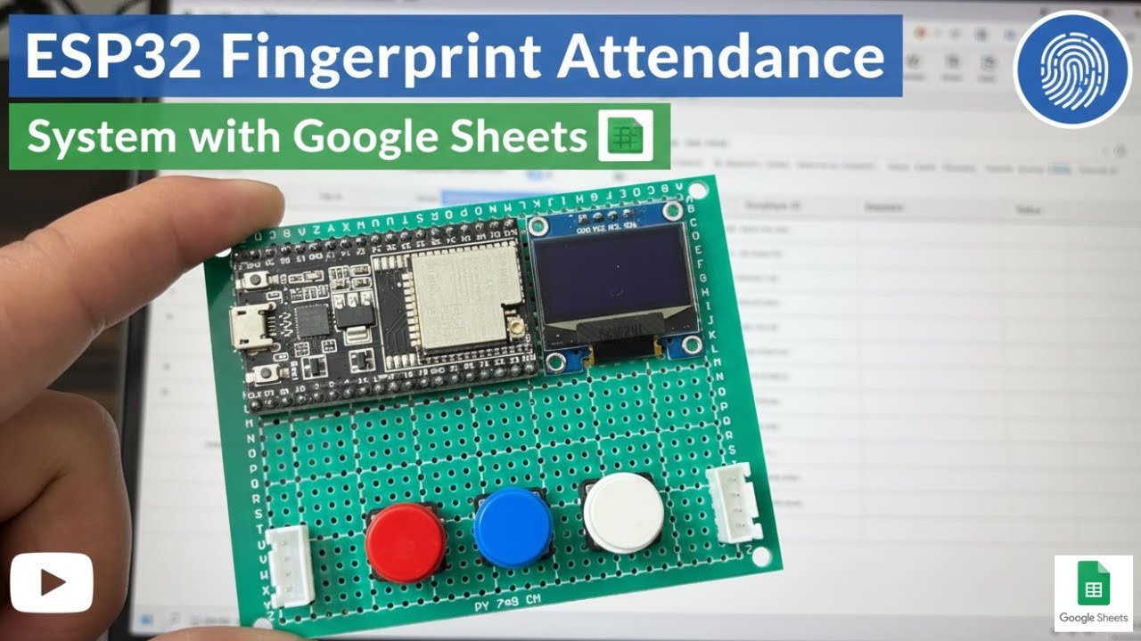 ESP32 Fingerprint Attendance System with Google Sheets | Complete IoT Project