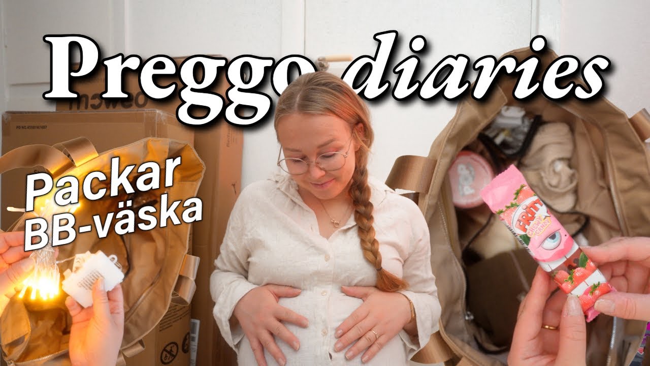 Packa BB-väska med mig 👜 allt jag tar med till förlossningen 🧸 gravid i vecka 34