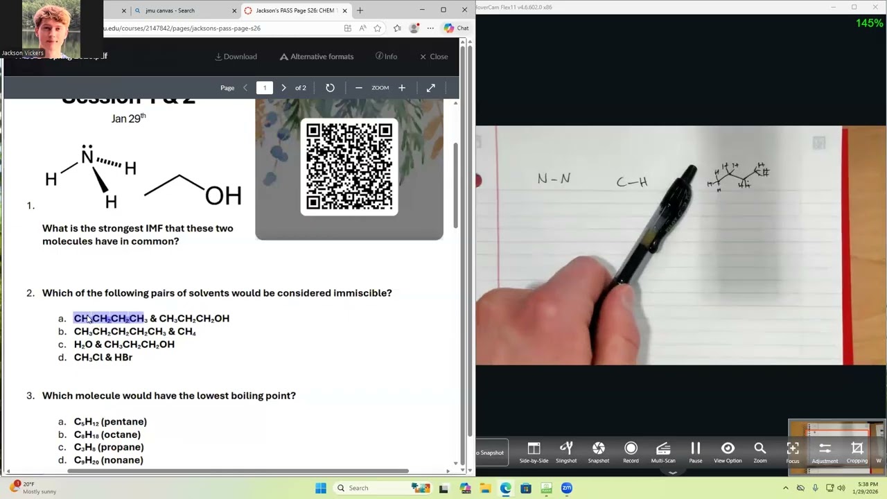 IMFs, Molarity, Molality, Osmotic Pressure and More