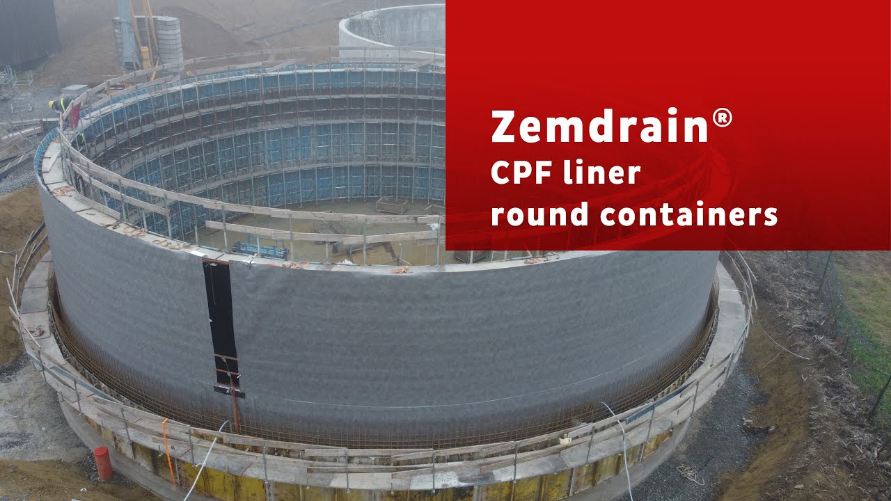 Zemdrain® CPF liner prefabricated for circular formwork