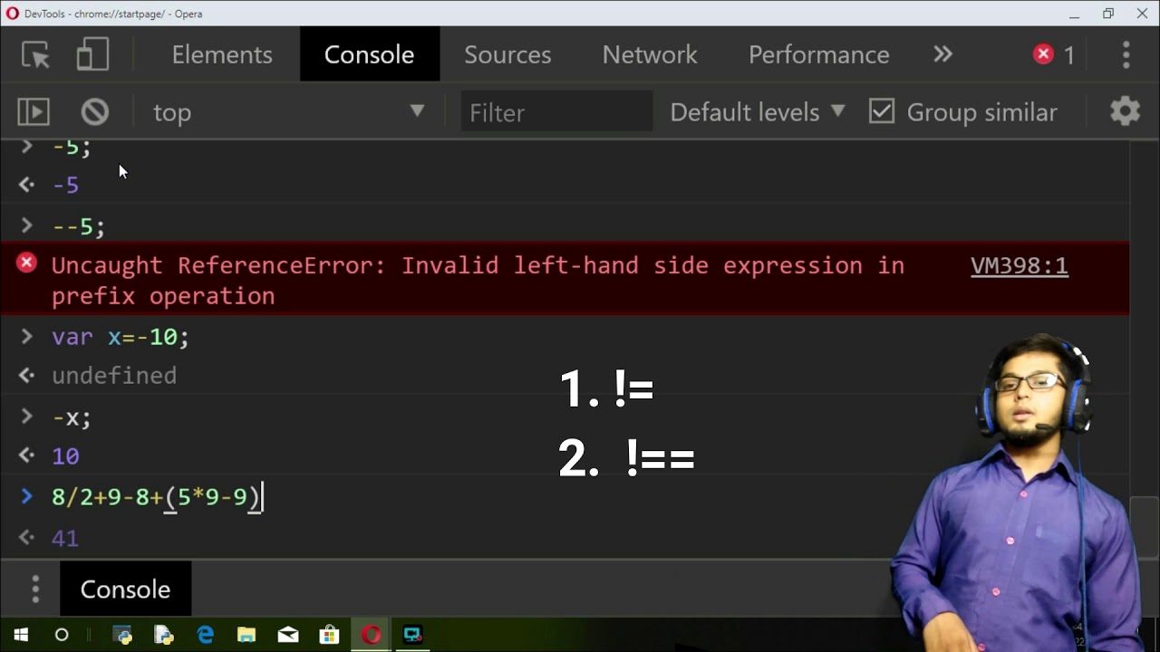 3. Operator Precedence || Comparison Operator || Precedence Table - JavaScript Full Course 2019