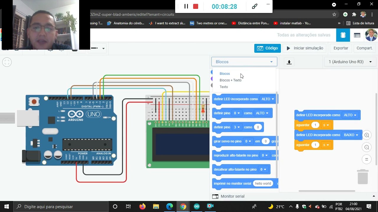 Arduino com Tinkercad- LCD 16x2