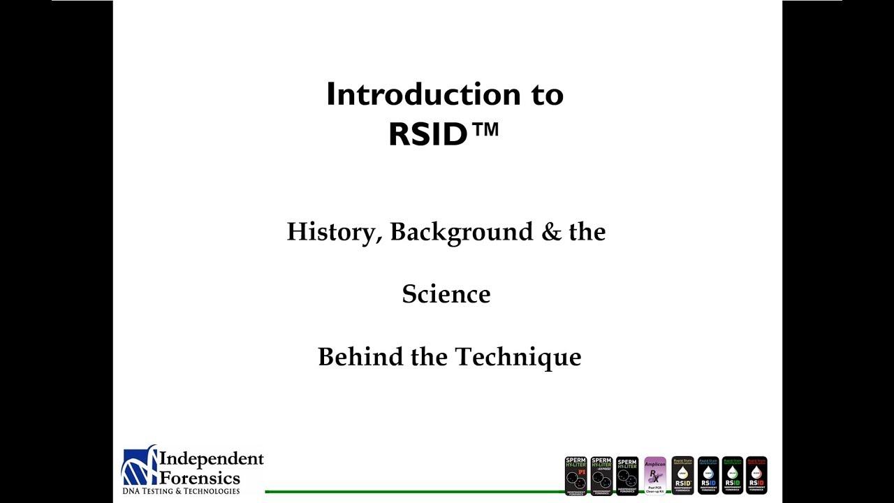 RSID Presentation for the International Congress Legal Medicine