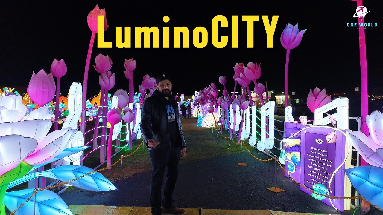World Famous Luminocity Lights 🌟 | Stunning Night Festival |Hindi Urdu Travel Vlog | One World Vlogs