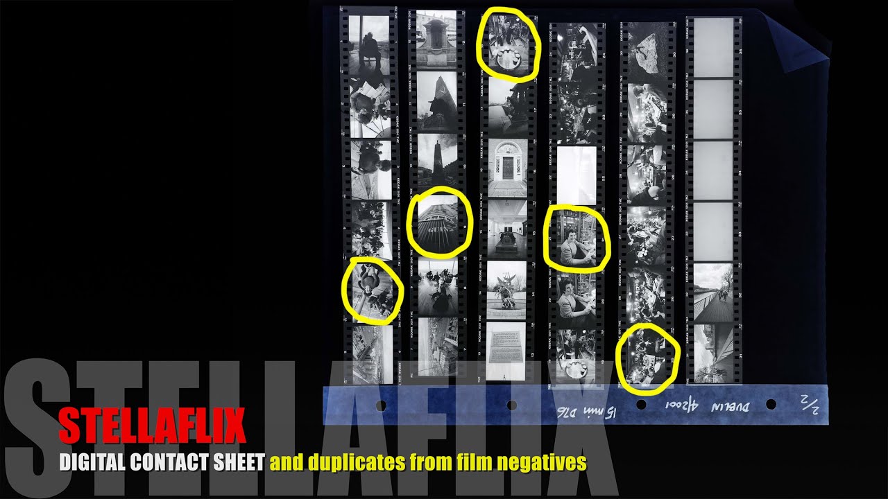 STELLAFLIX:  Digital Contact Sheets and duplicates from your film negatives and slides
