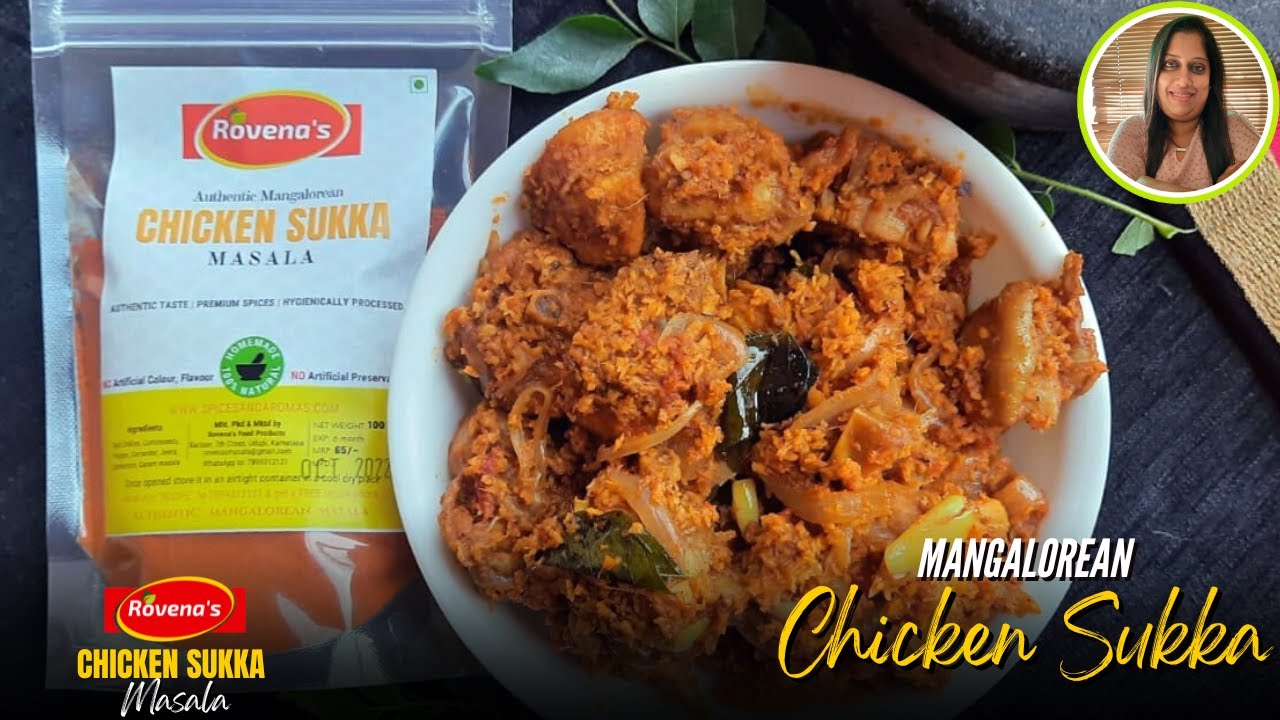 Chicken Sukka | Mangalorean Chicken Sukka With Rovena's Masala |Dry Chicken with Coconut