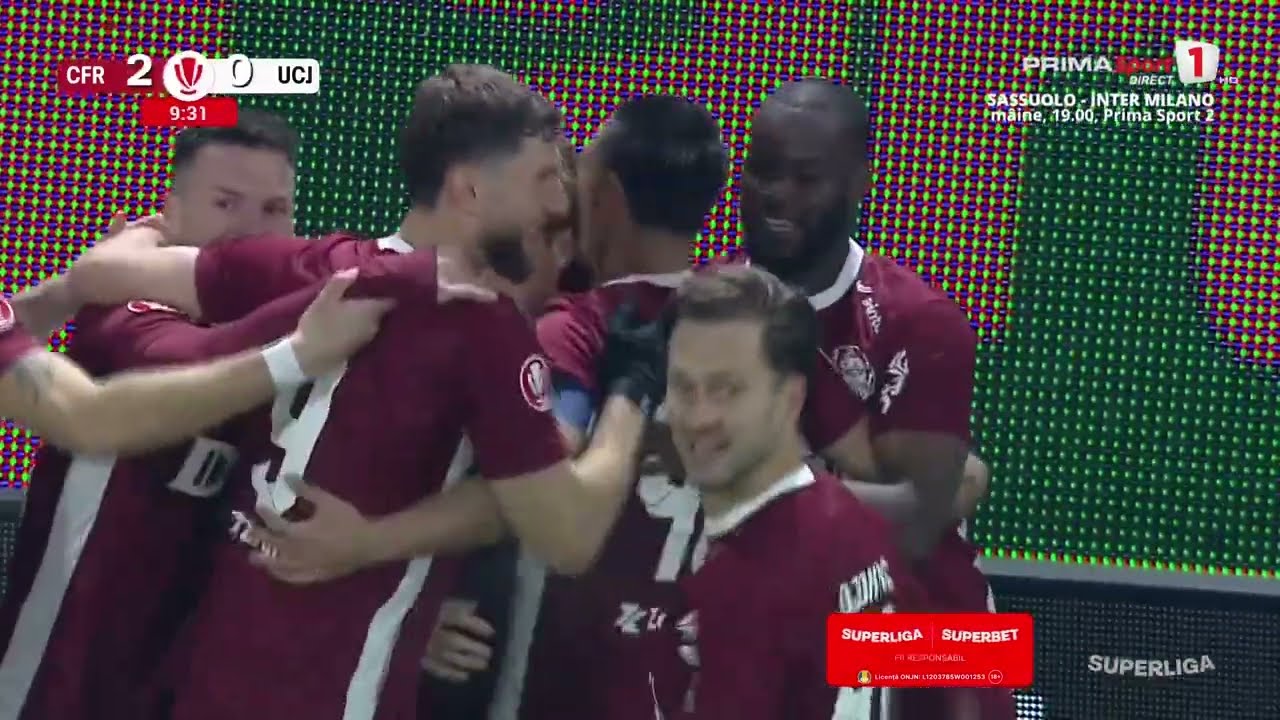 Derby-ul Clujului, debut de foc: CFR, 2 goluri în primele 10 minute