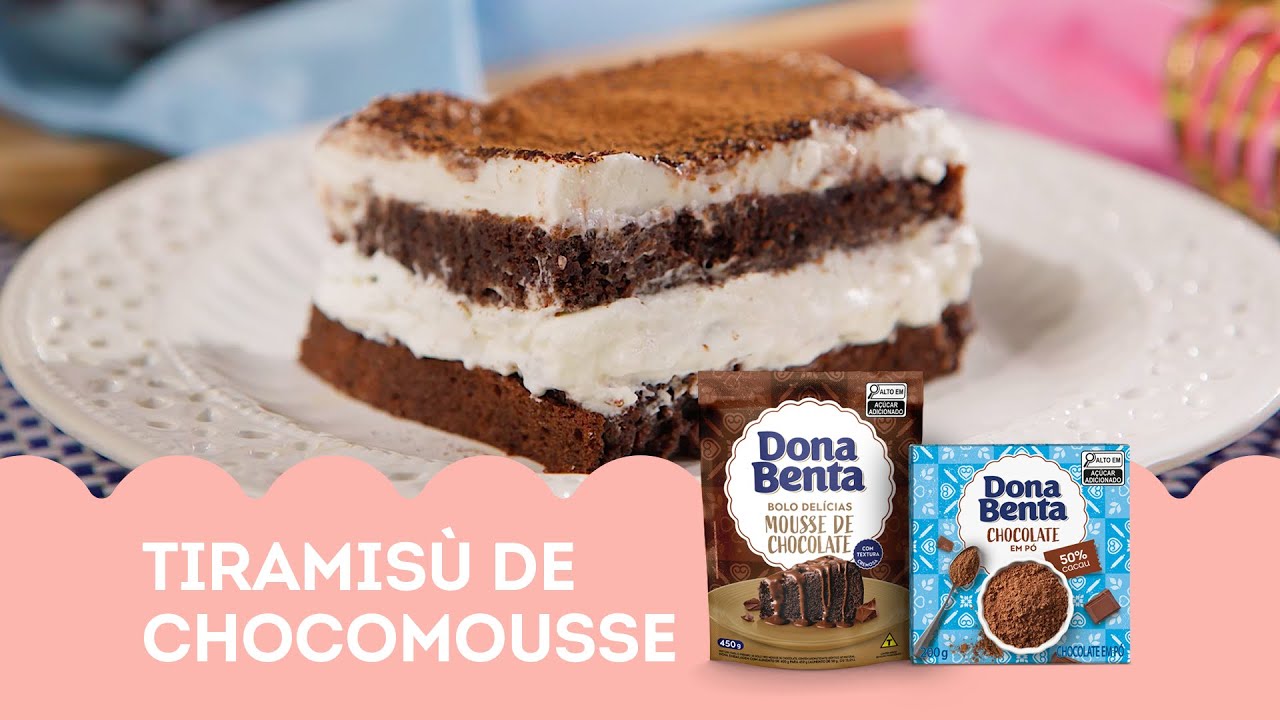 Receita de Tiramis&ugrave; de Chocomousse | Cozinha Dona Benta