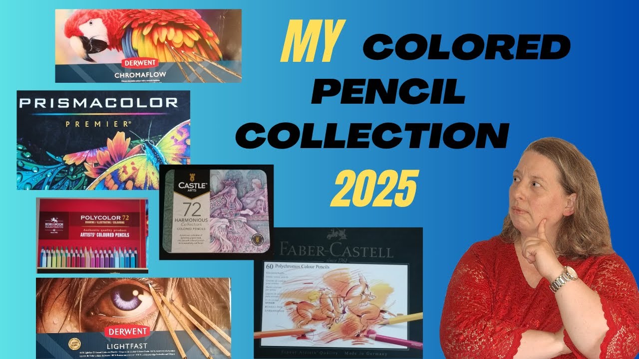 MY COLORED PENCIL COLLECTION 2025 - WAX, OIL AND WATERCOLOR | #artsupplies #coloredpencils