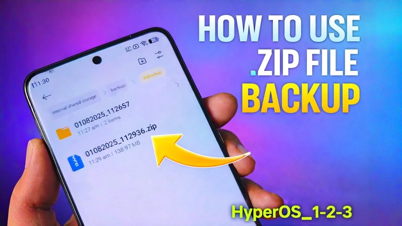 HOW TO USE  ZIP FILE BACKUP _  HYPEROS 1/2/3   THEME  FILE  APPLY PROCESS 