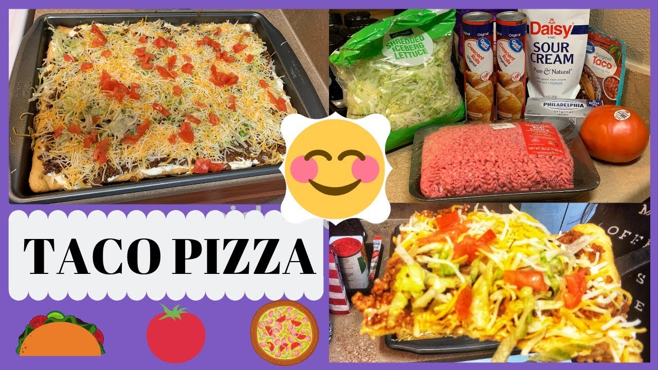 HOW TO MAKE TACO PIZZA! 🌮😊/COOK WITH ME!/TACO PIZZA MY WAY