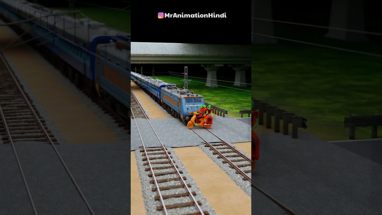 UP &mdash; Авария на поезде в Шахджаханпуре (3d), автор Mr Animation, хинди #trainaccident