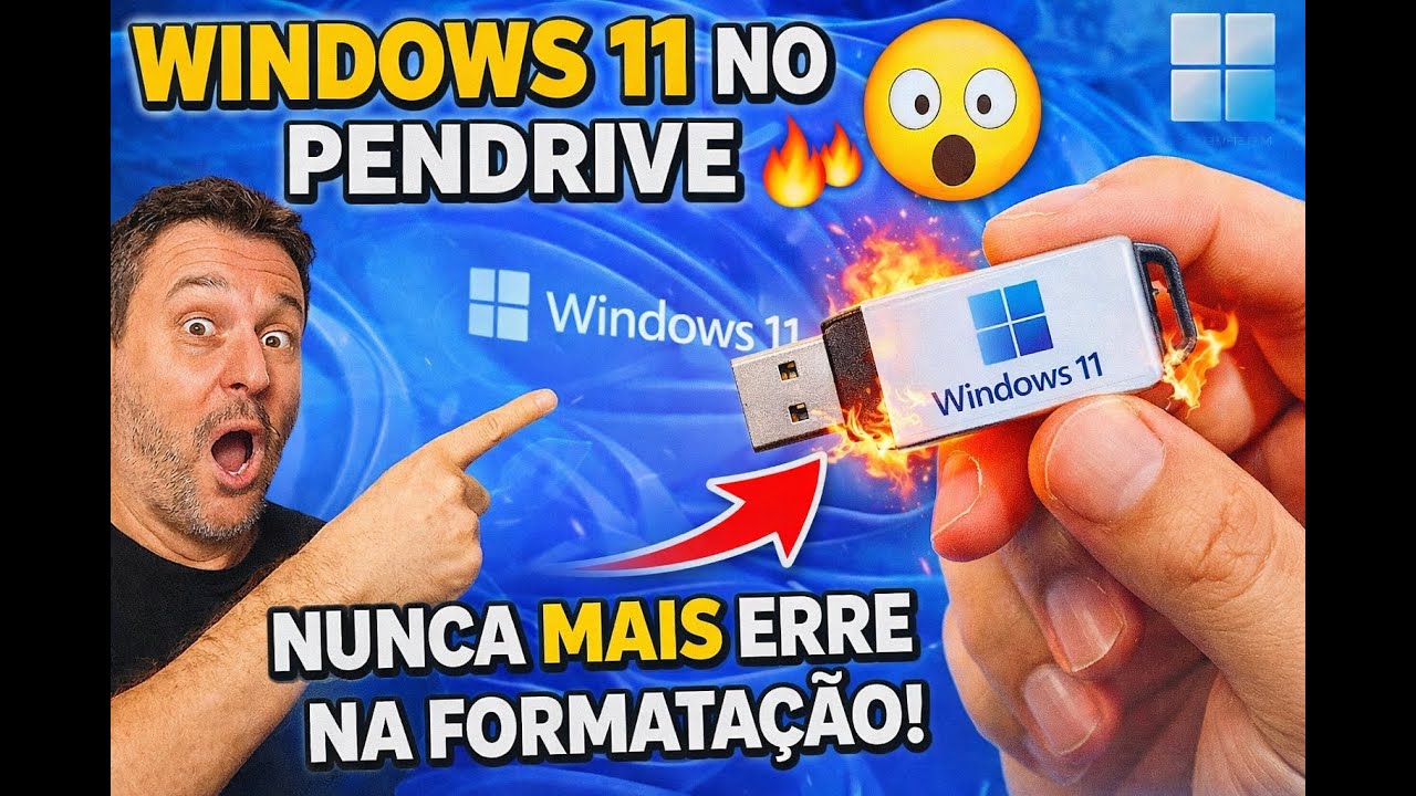 COMO CRIAR PENDRIVE BOOTÁVEL do WINDOWS 11 🔥 (RÁPIDO e FÁCIL!)