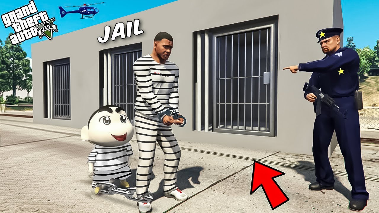 Franklin & Shinchan Arrested By Police In Gta 5!