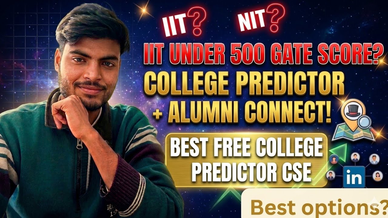 IIT with Under 500 GATE Score? 😱 Best FREE CSE College Predictor 2026!