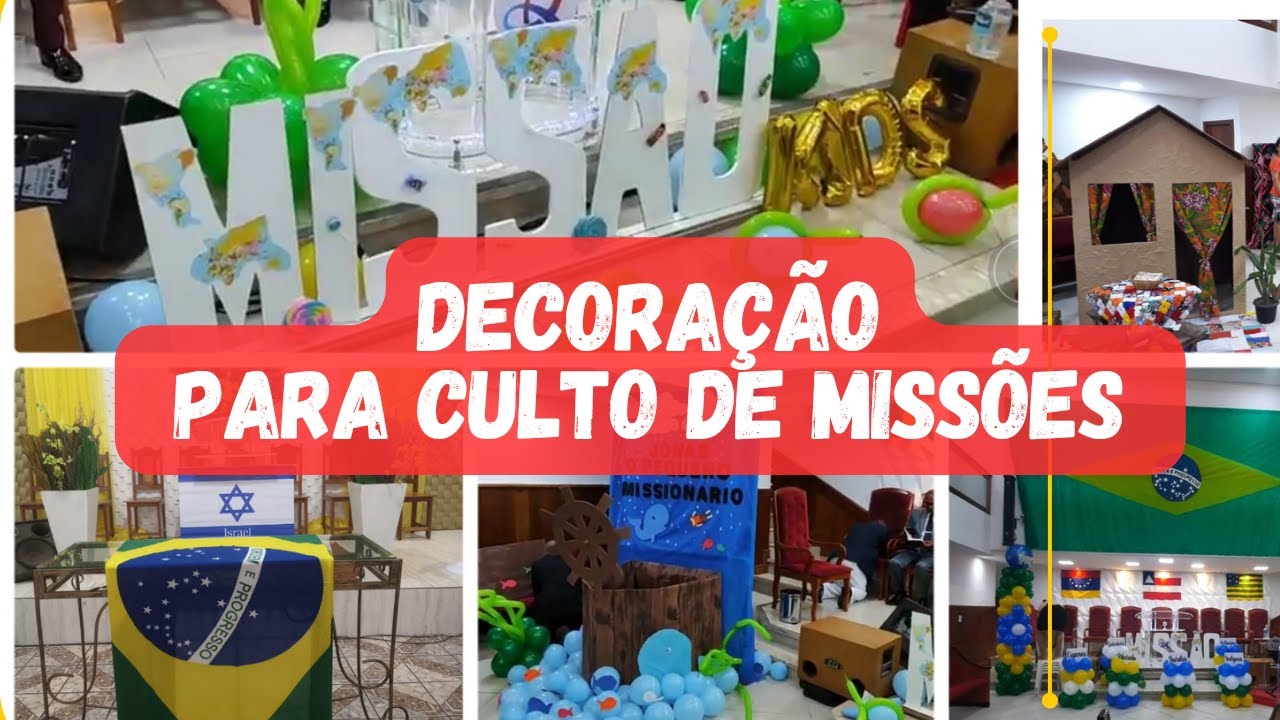 como fazer/Decoração para culto de missões Simples