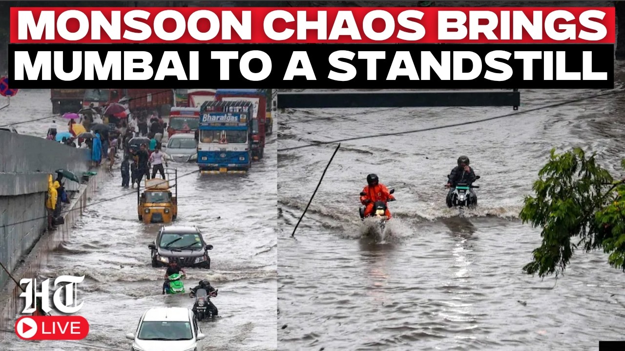 Mumbai Rain LIVE Updates : Red Alert, Heavy Rain Batters City | Waterlogging, Traffic & Train LIVE